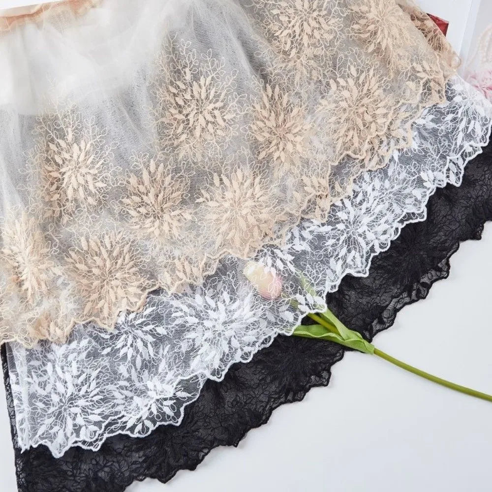 Women's Lace A-Line Petticoat Skirt – Elastic Waist, Knee Length Lace Petticoat Skirt Nixie