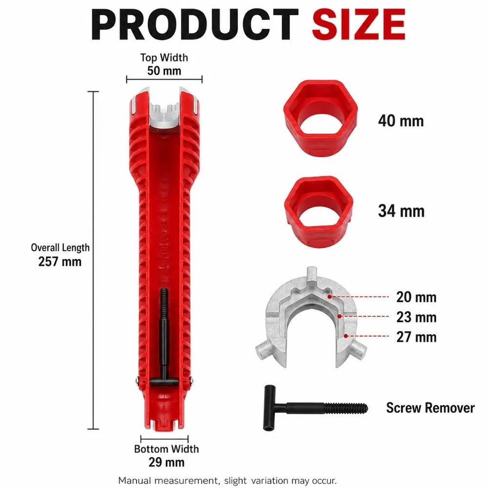 8-in-1 Universal Faucet Wrench – Plumbing Repair Tool Plumbing Wrench Tool Nixie