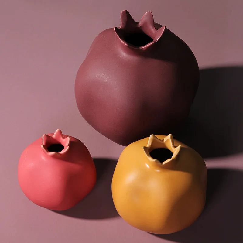 Morandi Ceramic Pomegranate Ornament | Minimalist Home Décor Ceramic Home Ornament Nixie