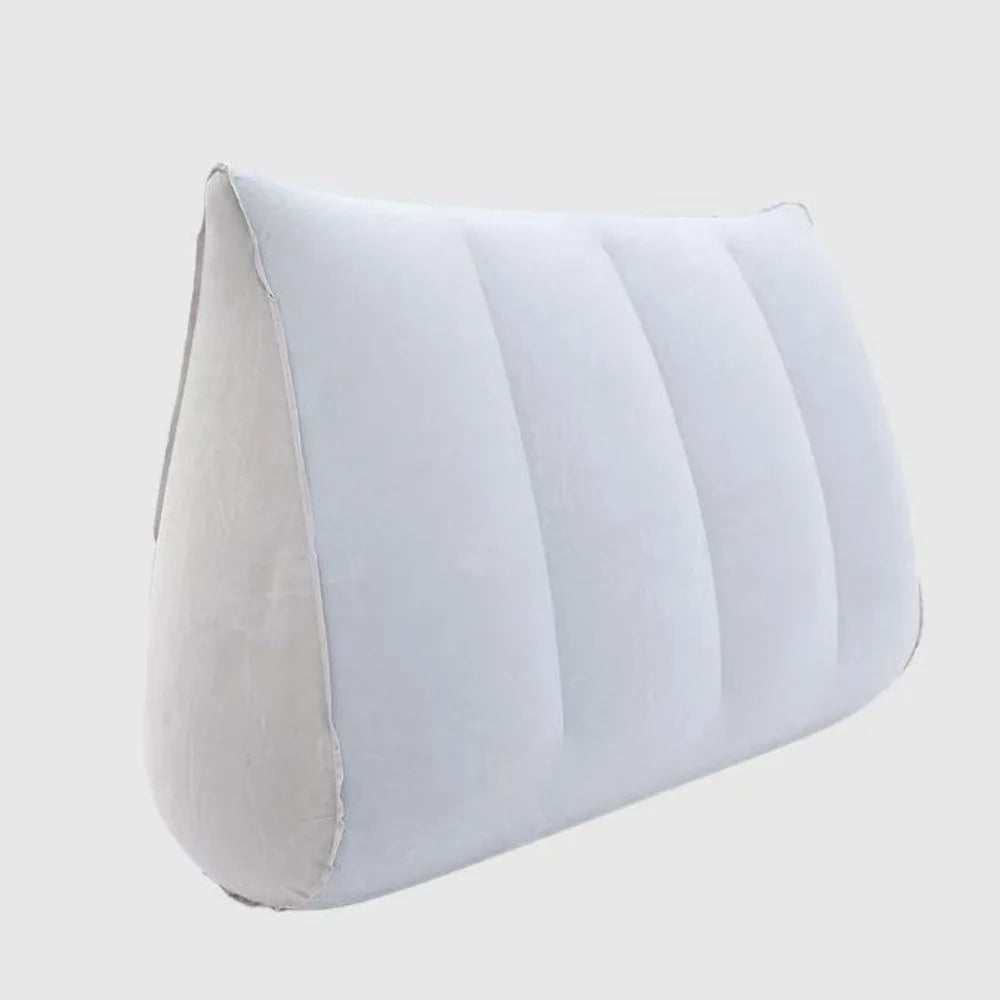 Inflatable Triangle Wedge Cushion – PVC Flocking Pillow Inflatable Wedge Pillow Nixie Triangle Grey