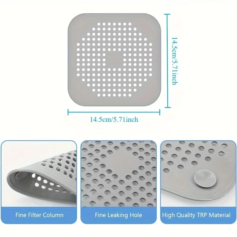 Sink & Bathtub Drain Cover Filter – Anti-Clog Debris Catcher