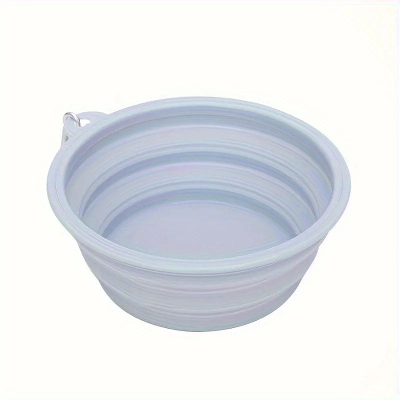 350ml Collapsible Silicone Pet Bowl for Dogs & Cats Travel Collapsible Pet Bowl Nixie gray-blue 350ml