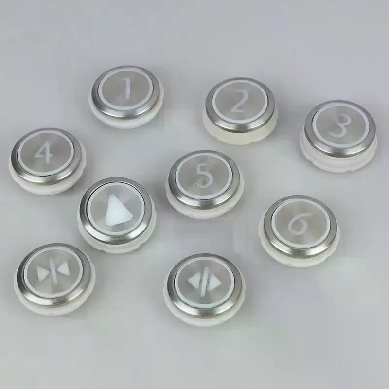 Round Stainless Steel Elevator Button – Floors 1-6 & Up/Down Elevator Button Nixie