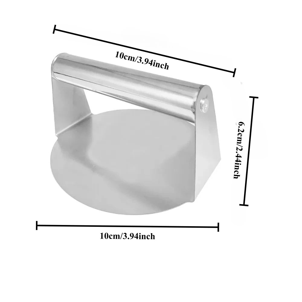 Stainless Steel Smash Burger Press – Non-Stick Patty Maker Burger Press Nixie 10CM