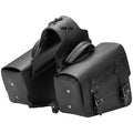 Motorcycle Leather Saddlebags Throw Over Side Bags Universal Fit Motorcycle Saddlebags Nixie Black