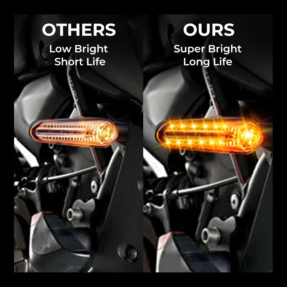 KEMITOUR Yamaha LED Turn Signal Lights – Waterproof Amber Pair Motorcycle Turn Signal Nixie