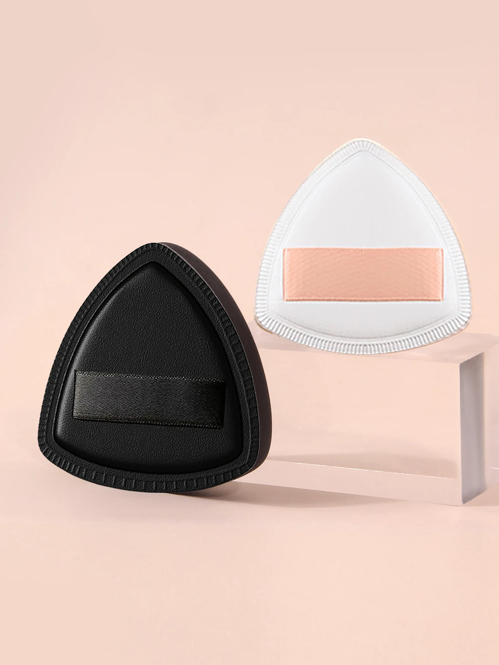 2PCS Marshmallow Powder Puffs Wet & Dry – Black & White Set Makeup Powder Puff Nixie