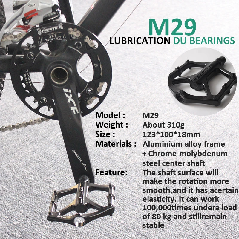PROMEND M29/R27 Ultralight Aluminum Flat Bike Pedals – MTB Road Flat Bike Pedals Nixie