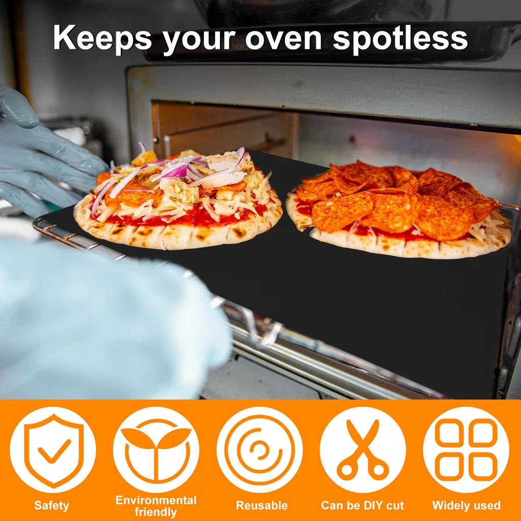 4-Pack Non-Stick Reusable Oven Liners & BBQ Grill Mats Oven Liner Set Nixie