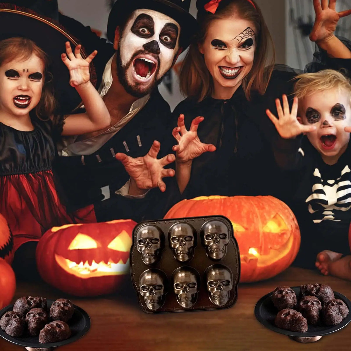 3D Skull Baking Mold – Halloween Cake & Biscuit Mold
