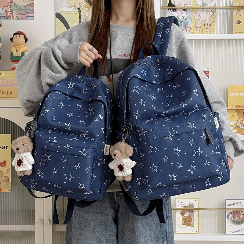 Polka Dot Backpack Teen Girls – Korean Japanese School Bag