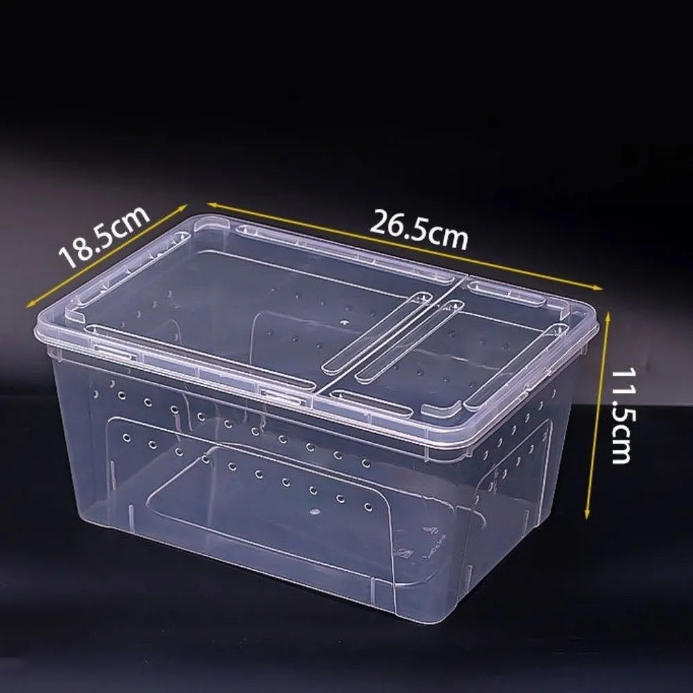 Stackable Transparent Reptile Breeding Box | Ventilated Terrarium