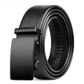 Glossy Faux Leather Business Belt – Lychee Pattern Unisex Faux Leather Belt Nixie black 120cm