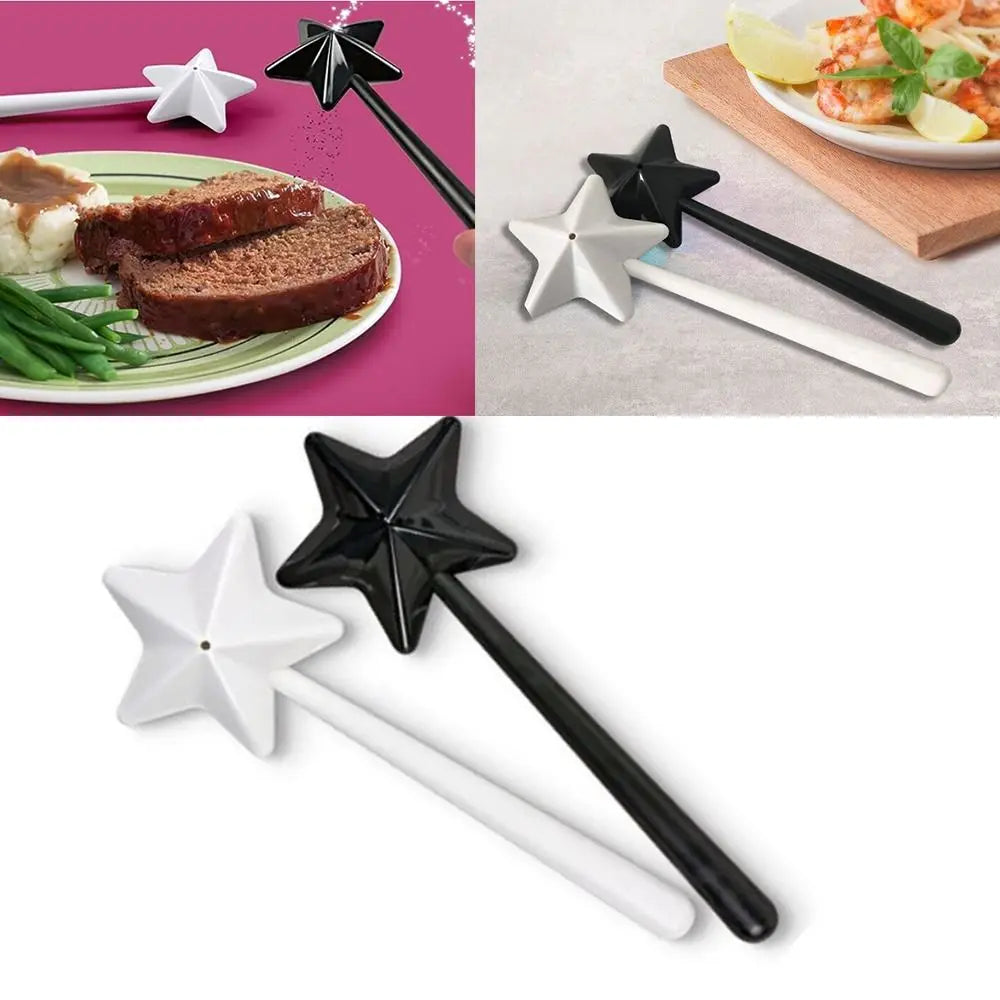 Magic Wand Salt & Pepper Shakers – Star Long Handle Set