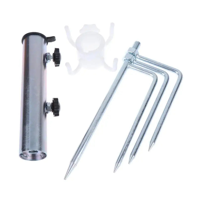 Beach Umbrella Ground Stand 4-Prong Iron Anchor | Adjustable