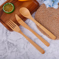 Bamboo Travel Cutlery Set – Reusable Fork Knife Spoon