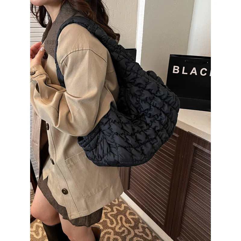Puff Pleated Cloud Bag – Women's Large Crossbody Shoulder Bag Women's Crossbody Bag Nixie