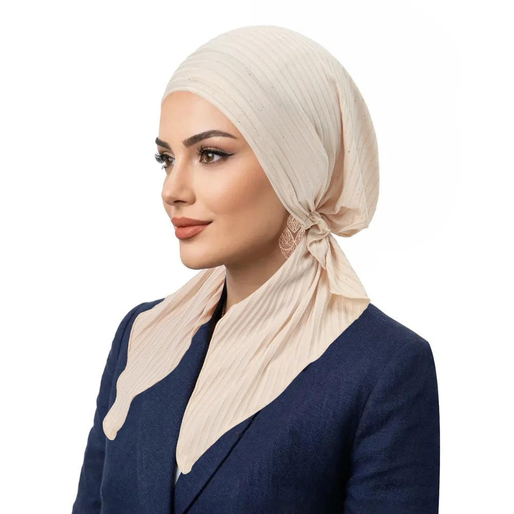 Women's Stretch Pre-Tied Turban Knit Breathable Head Wrap