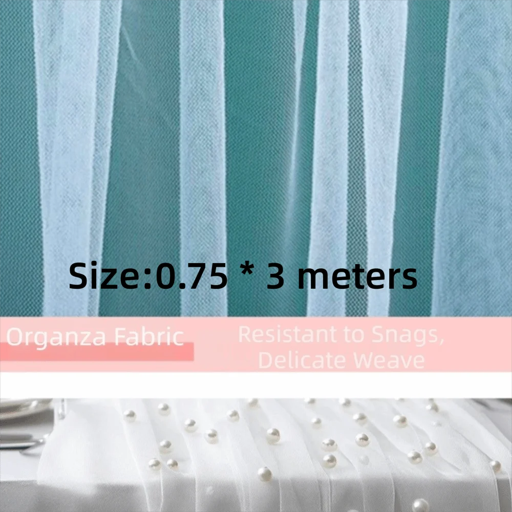 Pearl Tulle Sheer Table Runner 0.75×3M – Wedding & Party Décor Tulle Table Runner Nixie