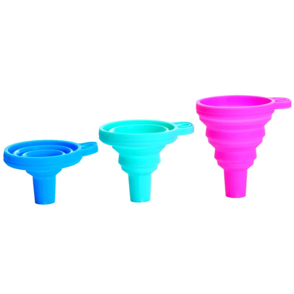 Foldable Silicone Kitchen Funnels – Collapsible, Reusable 2/4 PCS Kitchen Funnel Set Nixie
