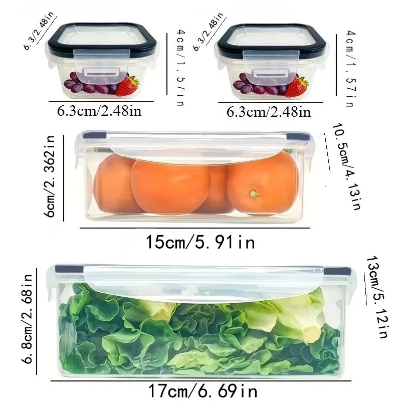 4-Piece Airtight Food Storage Containers Set with Lids Food Storage Containers Nixie 4pcs