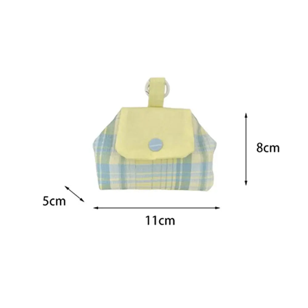 Mini Earphone Coin Pouch – Snap Button Polyester Storage Bag