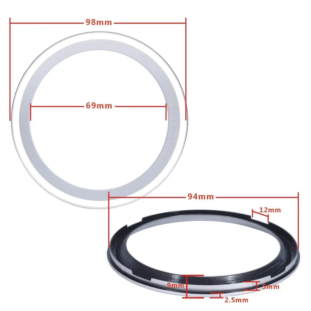 Plastic Speaker Trim Ring Bezel 3–8 Inch Black Silver Gold Speaker Trim Ring Nixie 3 inch Silver
