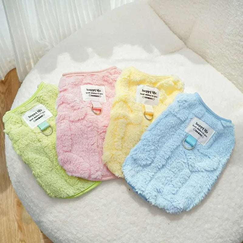 Warm Fleece Jacket Vest for Small Dogs & Cats – Winter Coat