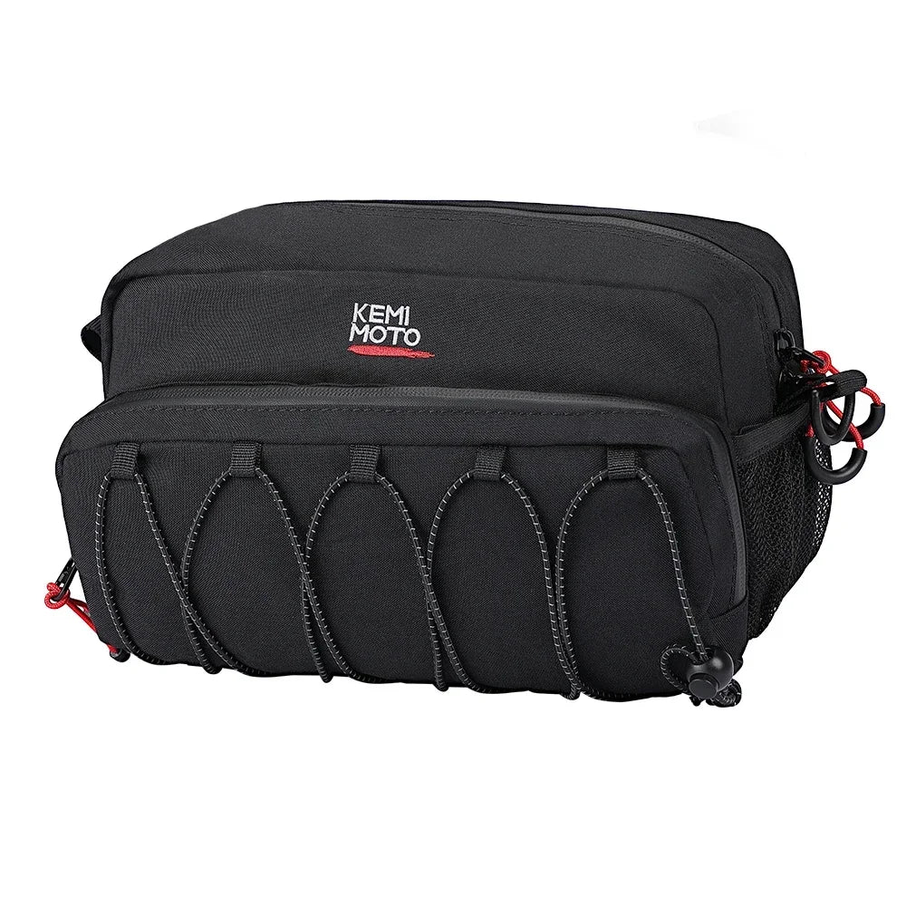 KEMITOUR Motorcycle Handlebar Bag – Sissy Bar Fork Pouch Motorcycle Handlebar Bag Nixie Black