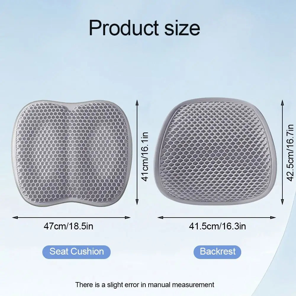Gel Seat Cushion & Lumbar Support for Car & Office Chair Gel Seat Cushion Nixie