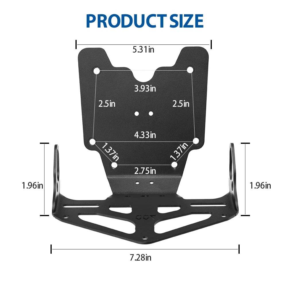 CNC Aluminum License Plate Holder – Yamaha Tenere 700 2019–2025 Fender Eliminator Nixie