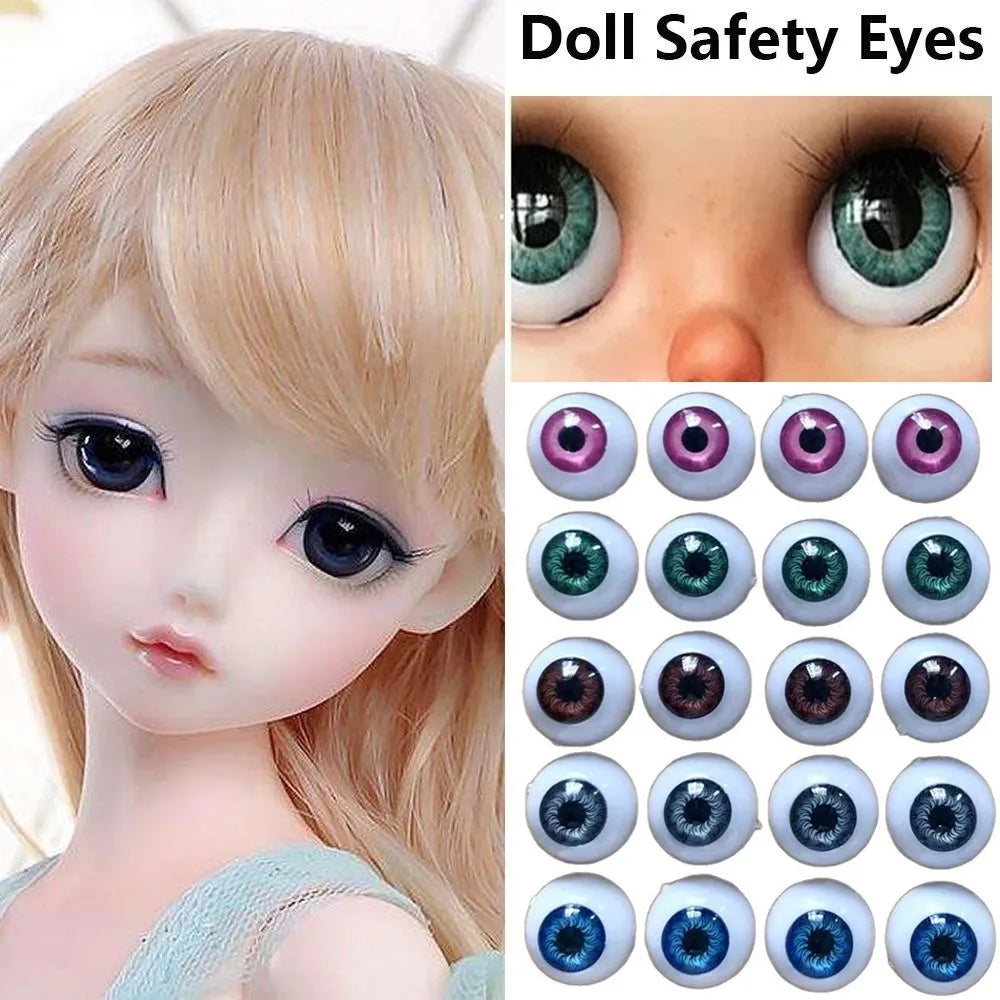50pcs 12mm Plastic Safety Eyes for DIY Crafts, Dolls & Puppets DIY Craft Eyes Nixie