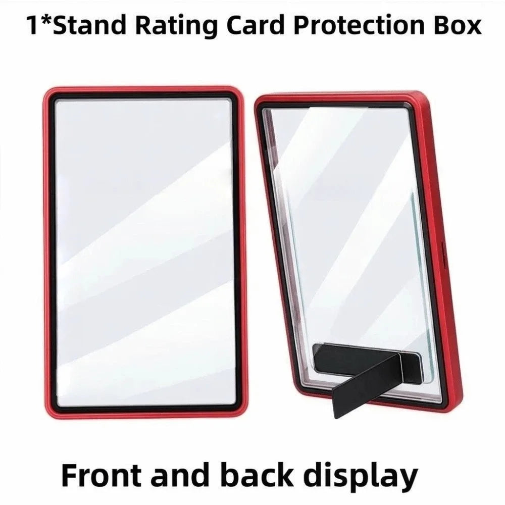 2-in-1 Graded Card Slab Case – Magnetic Metal & Glass Display