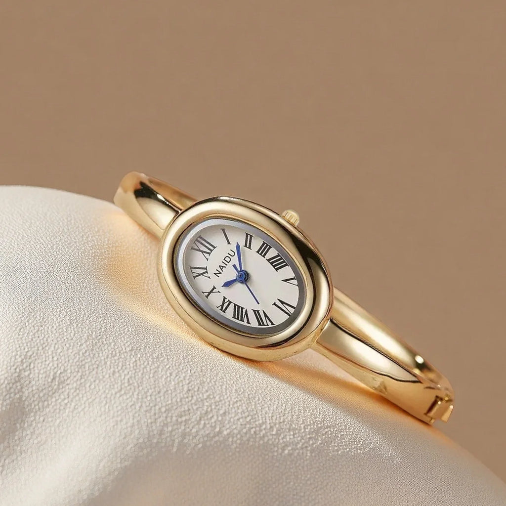 Women's Casual Roman Numeral Quartz Watch | Alloy Band Women's Quartz Watch Nixie