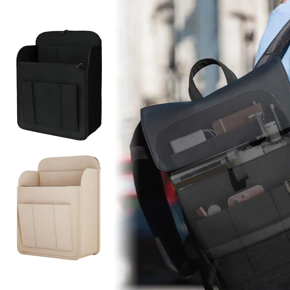 Backpack Organizer Insert – Multi-Compartment Storage Bag