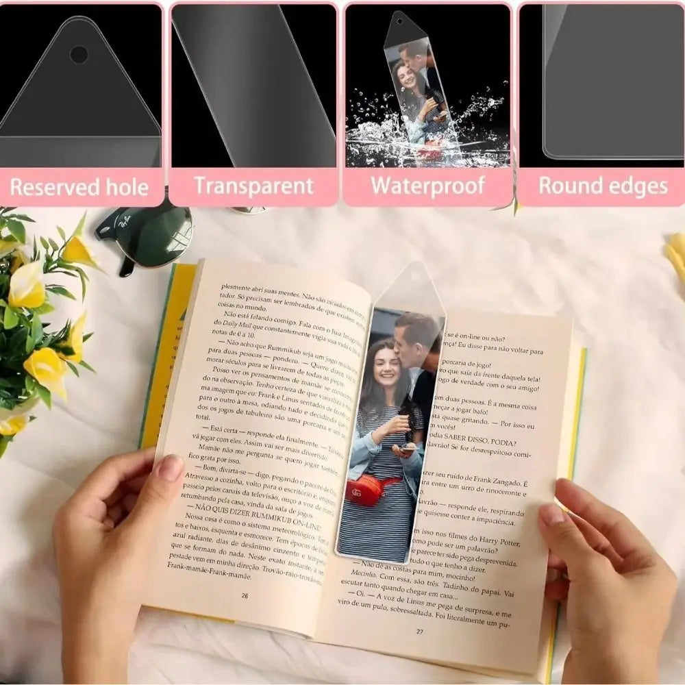 10Pcs Clear PVC Bookmark Sleeves – DIY Photo Holder & Protector Bookmark Sleeves Nixie