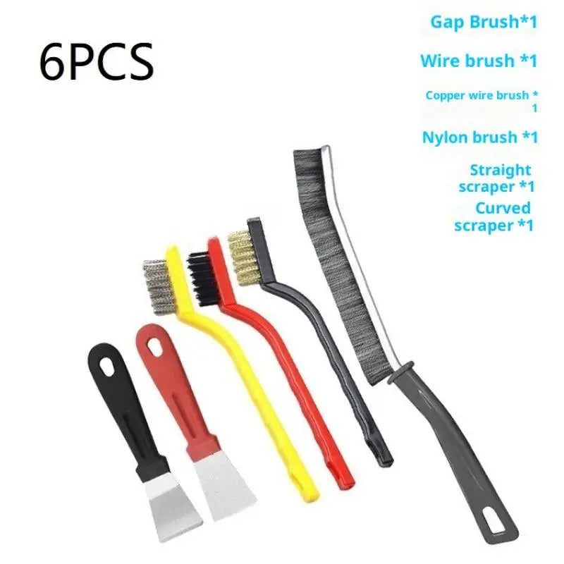 Crevice Cleaning Brush Set – Kitchen Scrubber & Stove Scraper Kitchen Cleaning Brush Set Nixie 6PCS