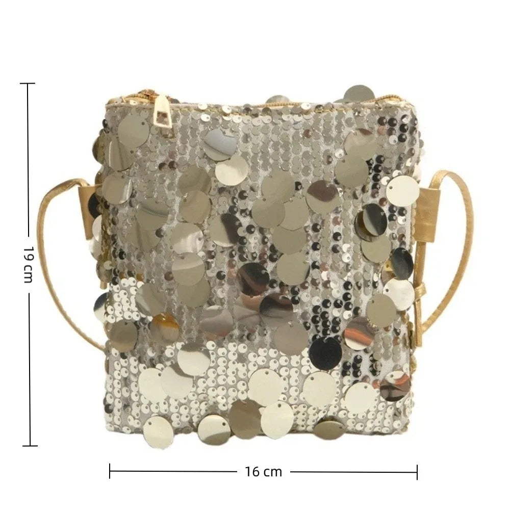 Sequin Mini Crossbody Bag – Glitter Evening Bag for Women Sequin Crossbody Bag Nixie