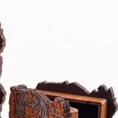 Dragon Grimoire Wooden Storage Box | Dragon Totem Gift Box Decorative Wooden Box Nixie