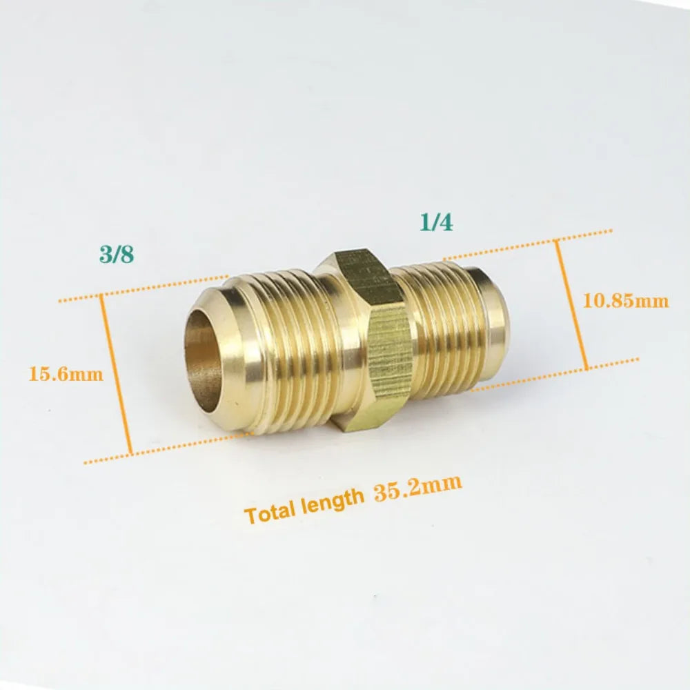 Brass Male-to-Male Pipe Fitting | 45° Flare Gas Adapter 1/4"–3/4" Brass Pipe Fitting Nixie 1-4- to 3-8-