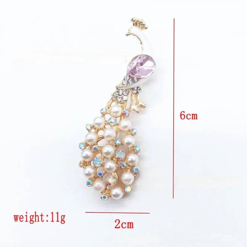 Crystal Pearl Rhinestone Brooch – Retro Collar Pin for Women Fashion Brooch Nixie