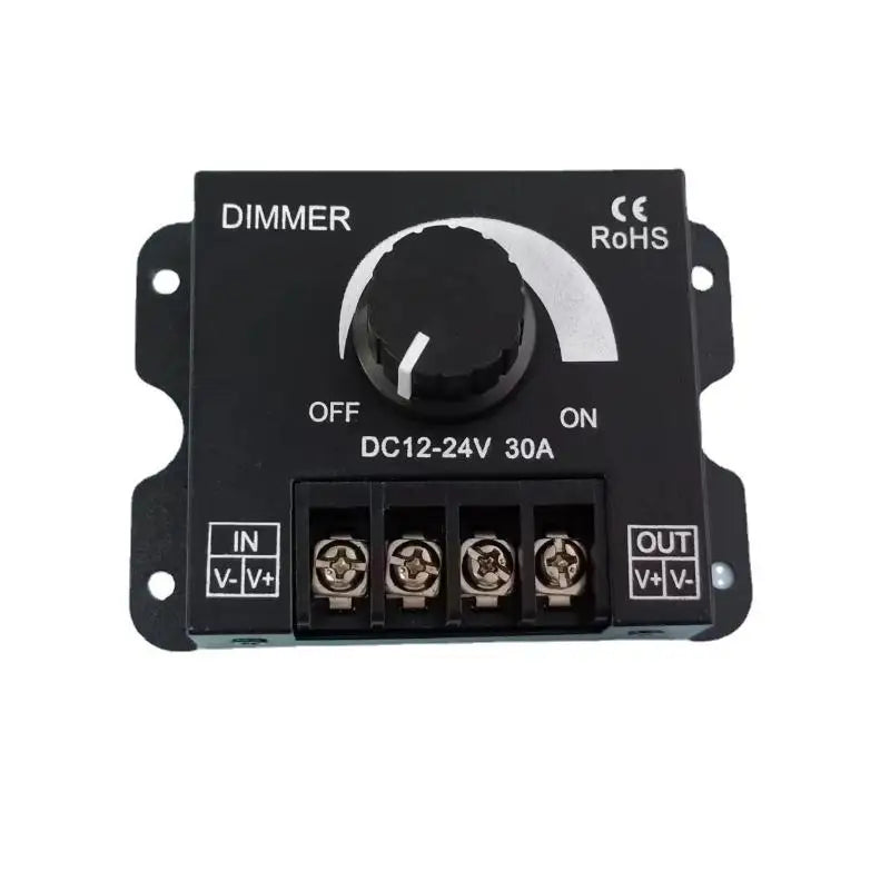 DC 12V 24V 30A PWM LED Dimmer Controller Rotary Knob