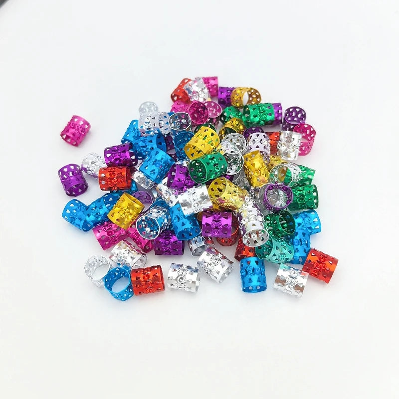 Colorful Dreadlock Hair Rings Clips Hip Hop Loc Accessories Dreadlock Hair Rings Nixie