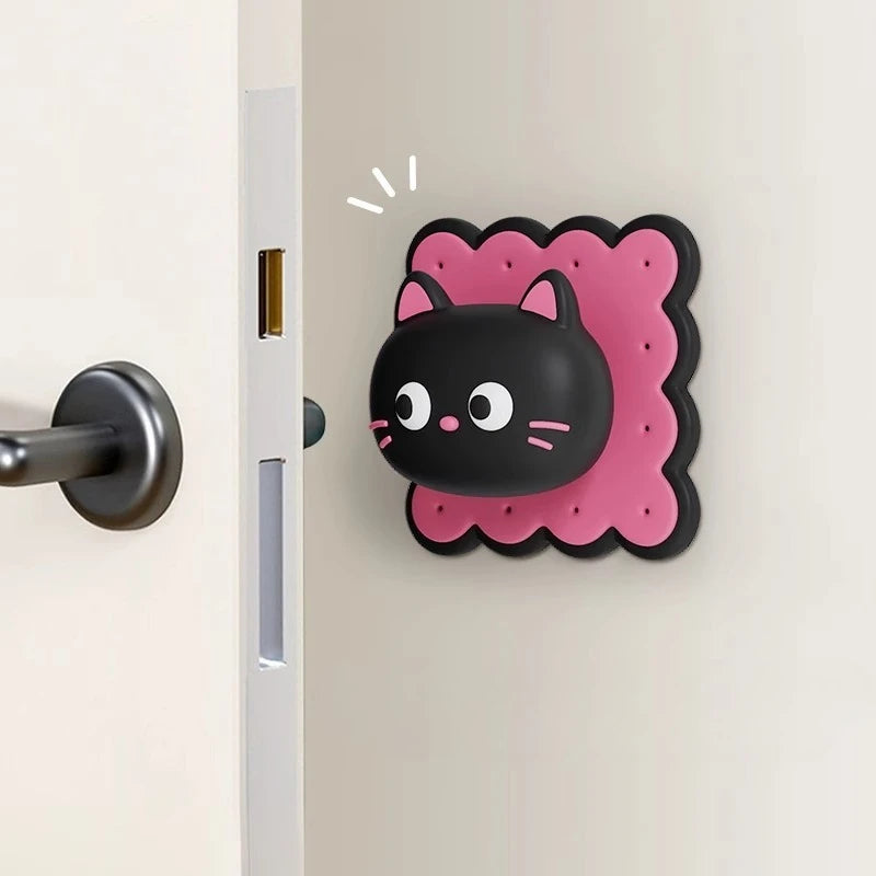 Cute Cat Door Bumper Pad – Quiet, Self-Adhesive Wall Protector