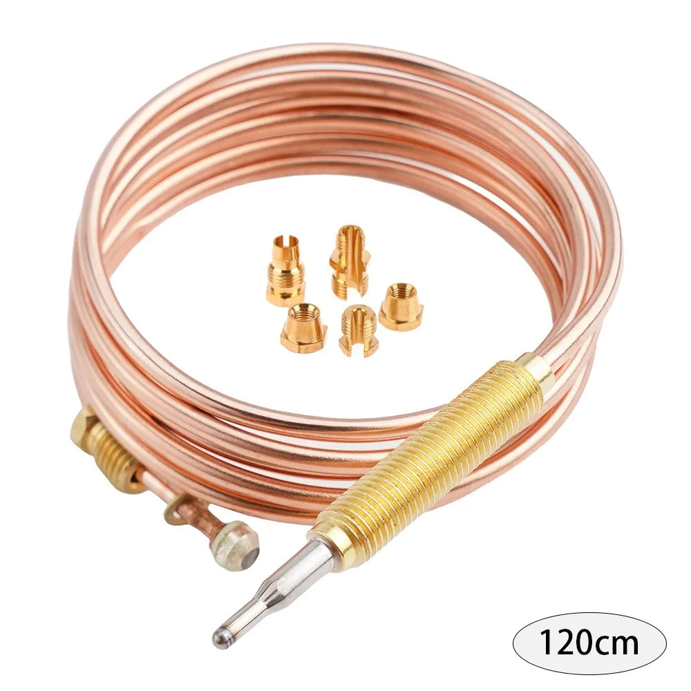M6 Thermocouple Replacement Set for Gas Stove – 60–150cm Thermocouple Probe Set Nixie 120cm