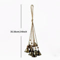 Bohemian Wind Chime Bronze Bells & Wood Beads Boho Garden Decor Boho Wind Chime Nixie A1