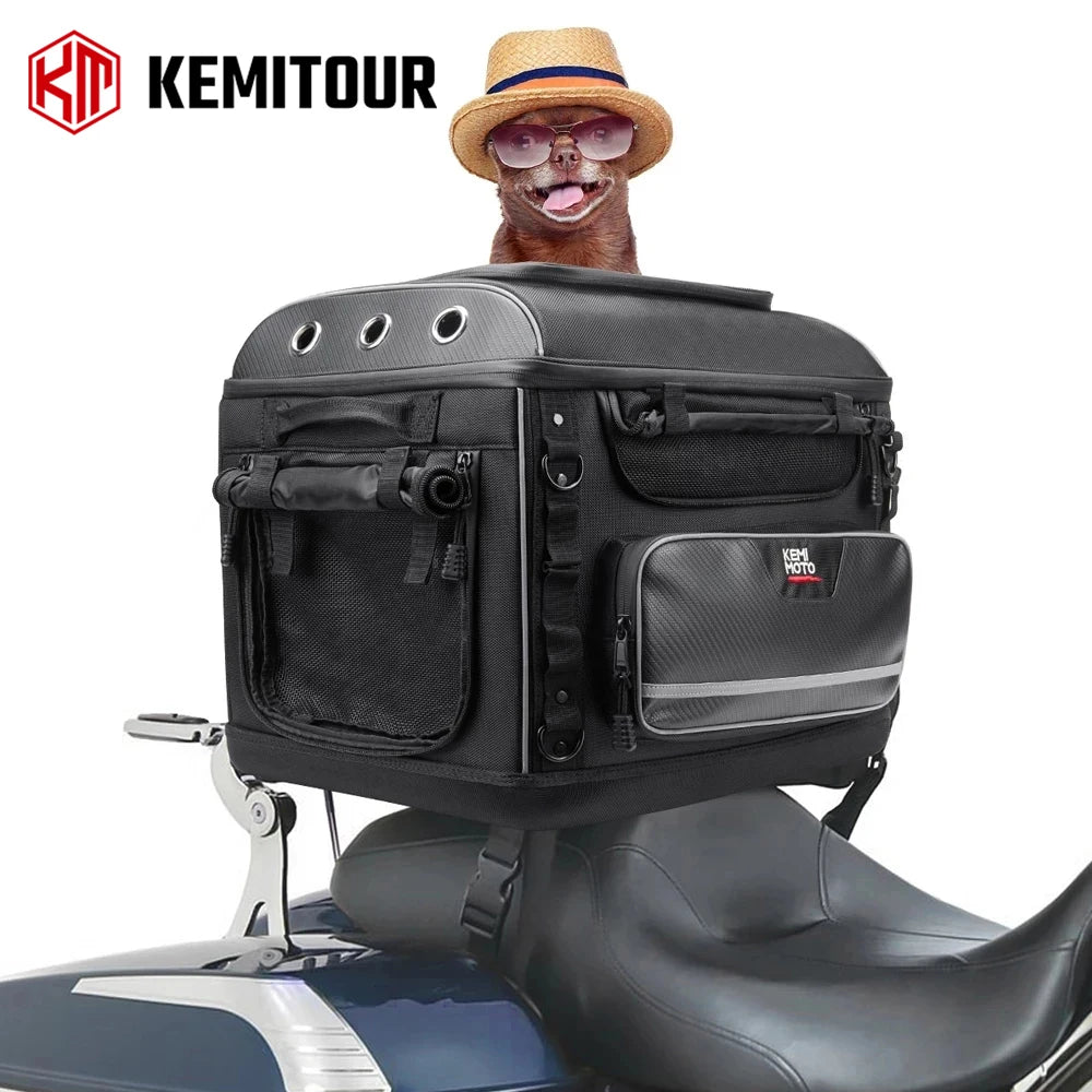 Motorcycle Pet Carrier Bag – Rear Seat Dog & Cat Bag Motorcycle Pet Carrier Nixie