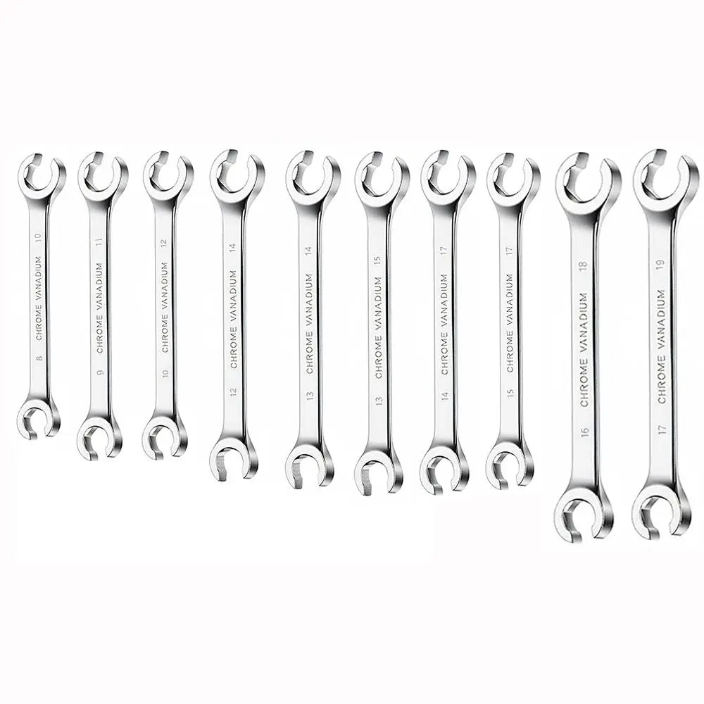 8-19mm Flare Nut Wrench Mirror Finish Brake Line Spanner Flare Nut Wrench Nixie