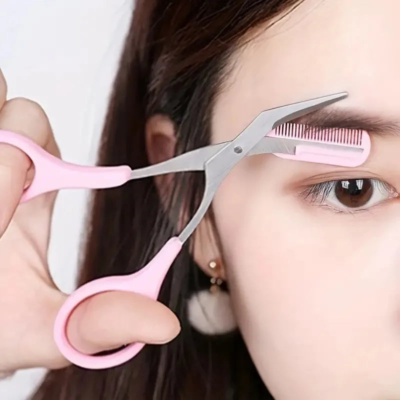 Eyebrow Trimmer Set – Curved Razor, Scissors & Comb | Nixie