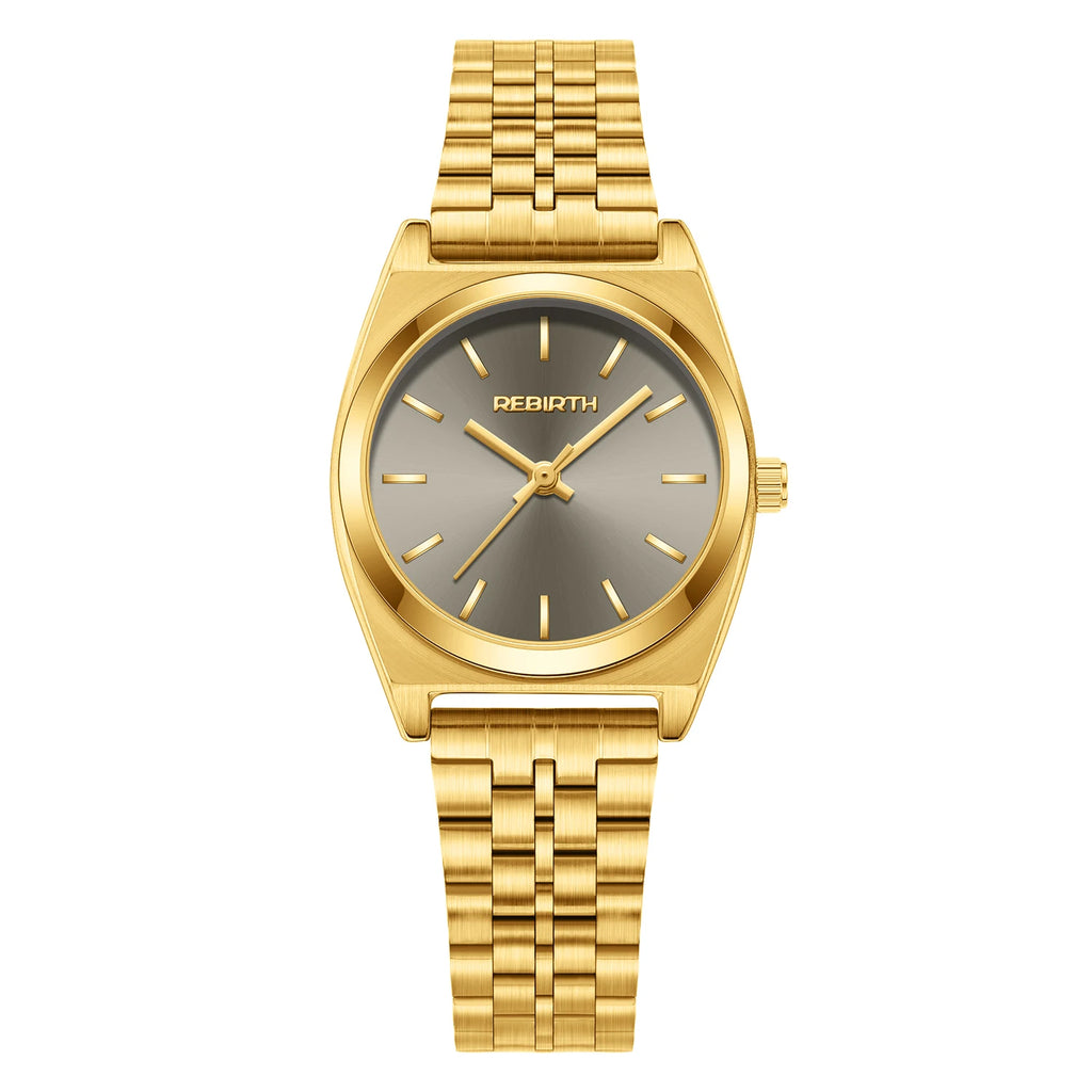 REBIRTH Minimalist Quartz Watch | Stainless Steel Band Quartz Wristwatch Nixie Grey